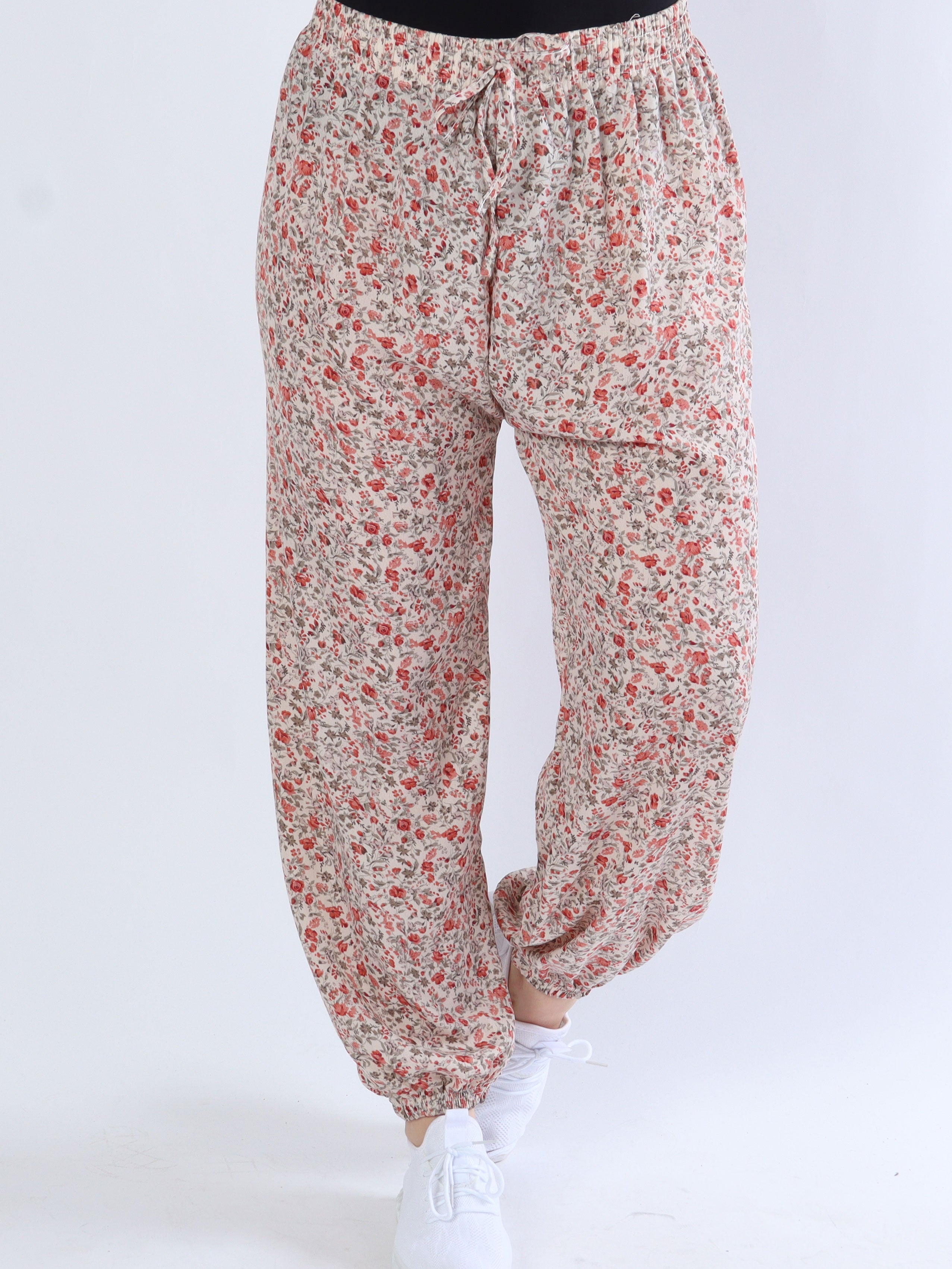 Larna - Byxor med litet blommönster